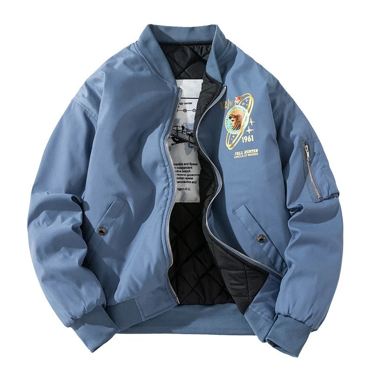 Winter Hot Sale Jacket Men Fashion Tide Jacket Rocket Print Baseball Coat Casual Youth Streetwear Outerwear Mens Clothing 2020