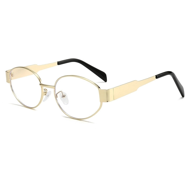 Basic Lady Minimalist Geometric Ac Oval Frame Full Frame Glasses