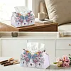 Big Butterfly DIY PULeather Diamond Painting Tissue Box for Adults Beginners Large Size Diamond Art Paper Storage Holder for Living Room Bedroom Bathroom Table Decor
