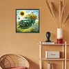 Diamond Painting-DIY Full Round Drill Sunflower Car