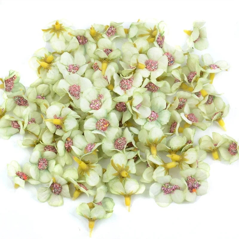 50pcs 2cm Multicolor Mini Silk Artificial Daisy Flower Head For Crown Wedding Garland Decoration Handmade DIY Scrapbooking Craft