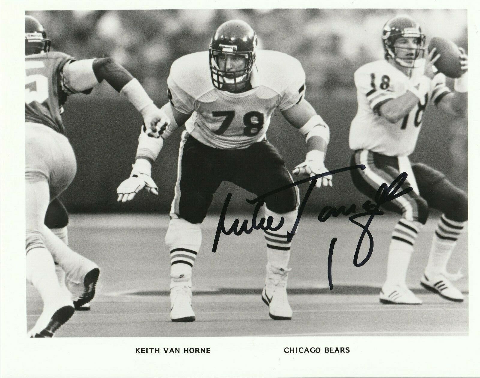 MIKE TOMCZAK (Chicago Bears) Signed 8x10 Photo Poster painting + COA