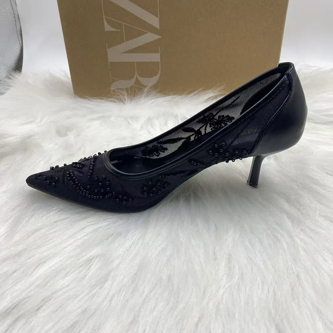 Breakj Breakj Home 2025 New Women's Shoes Low Heel Temperament High Heels High-Heeled Shoes Behind The Shallow Mouth Of Single Shoes