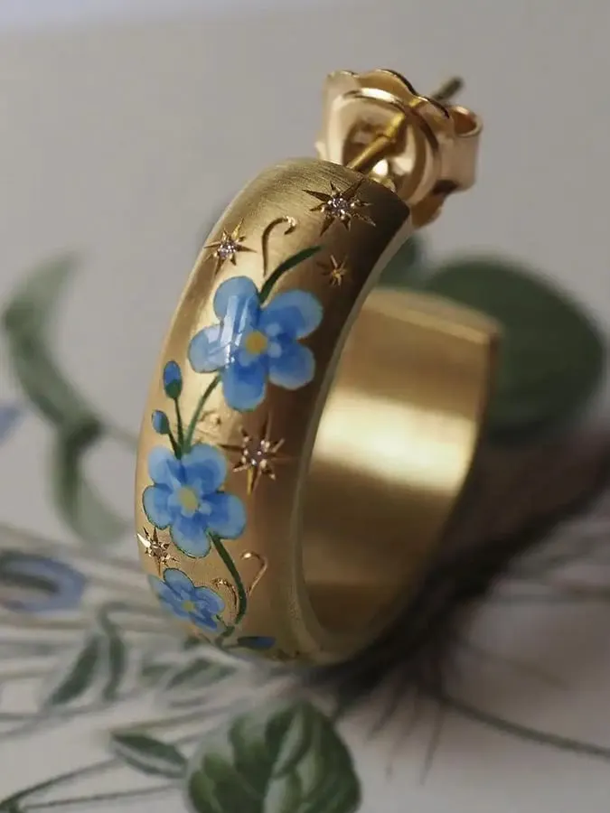 Colored Flower Earrings