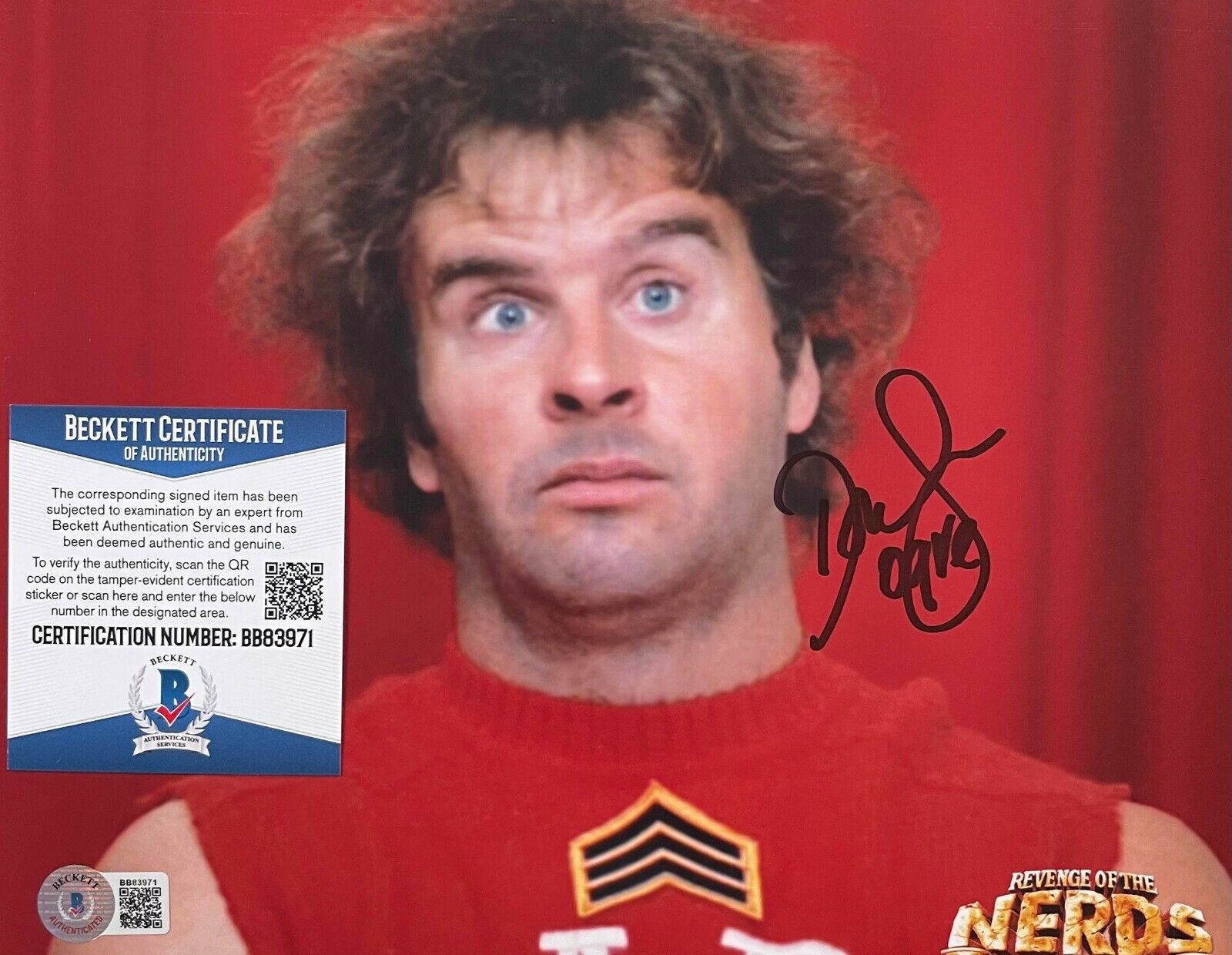 Donald Gibb Revenge of the Nerds Original Signed 8X10 Photo Poster painting w/Beckett COA #2