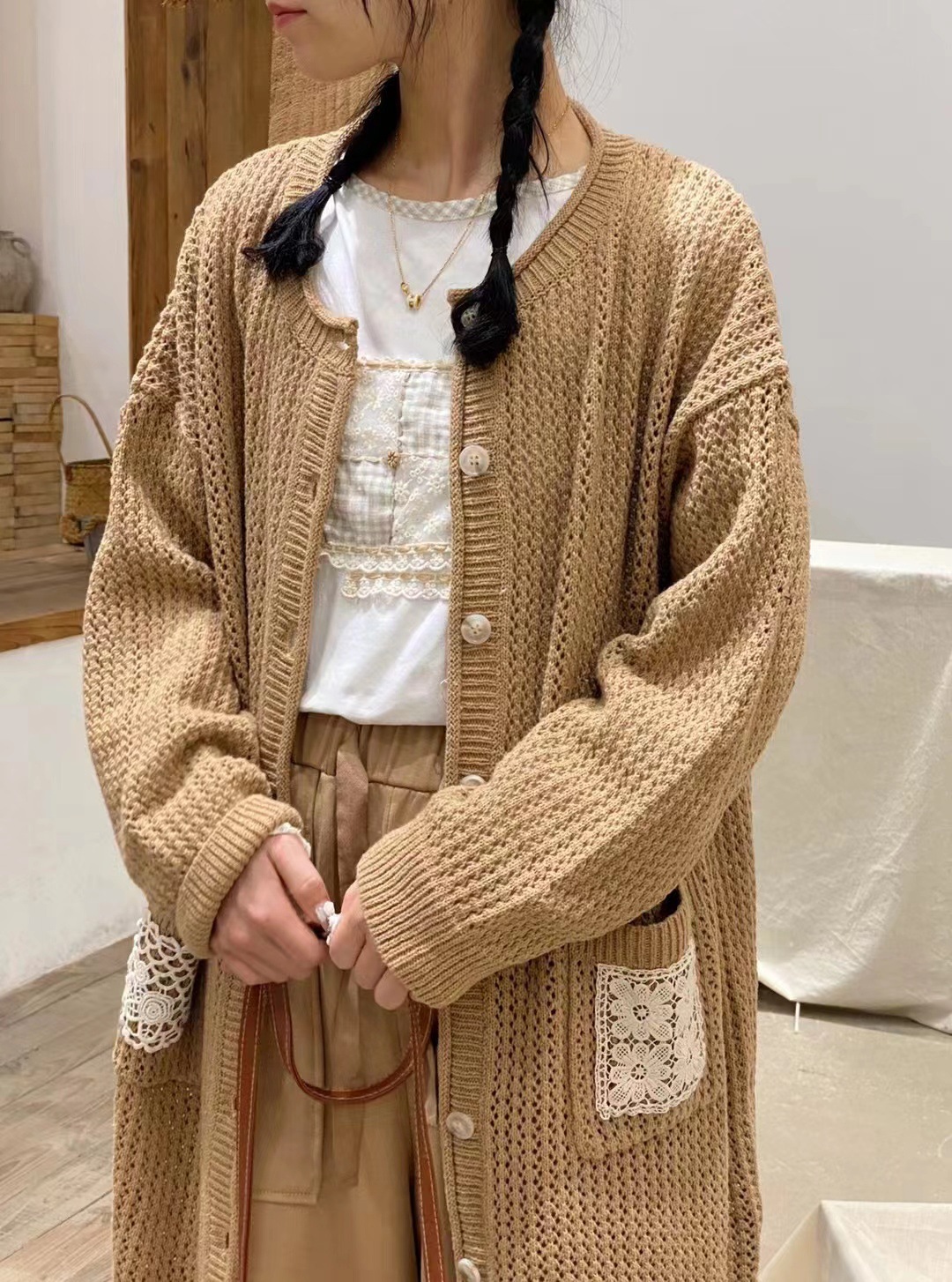 Chicfifth Sweater Women Winter Long Sleeve High Quality Autumn Vintage Top Knitted Cardigan