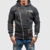 Casual Diagonal Zipper Hoodie