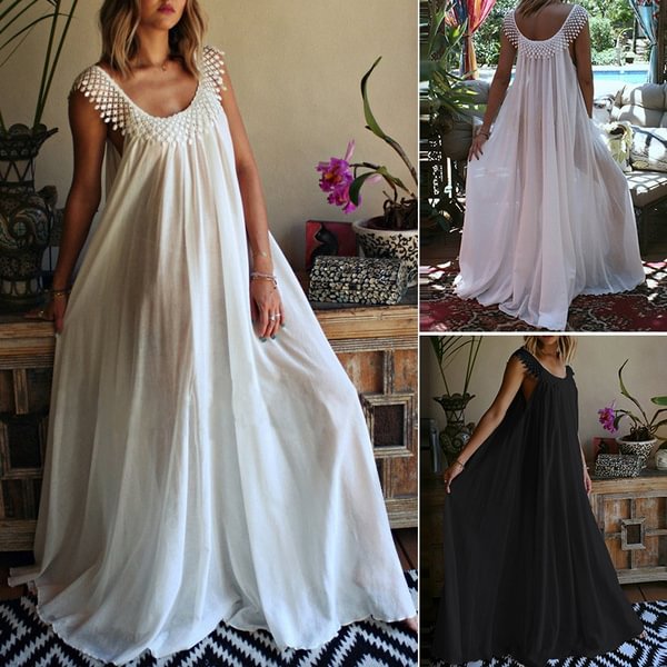 Women Summer Sleeveless Casual Long Dress - Shop Trendy Women's Clothing | LoverChic