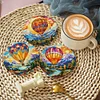 4Pcs Diamond Painting Placemat Hot Air Balloon and Mountain Art Craft Supplies
