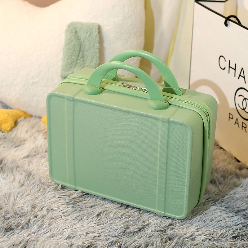 Vintage 14 Inch Cosmetic Case Mini Laptop Case Small Luggage Accompanying Gift Password Suitcase Storage Cosmetic Bag