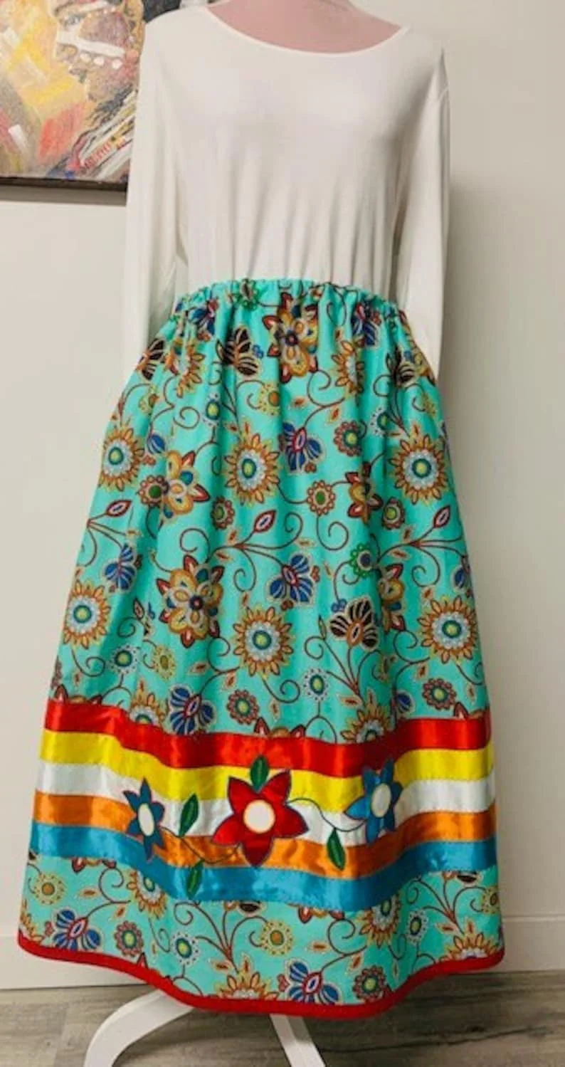 LARGE COTTON HANDMADE  NATIVE  SKIRT 29cb
