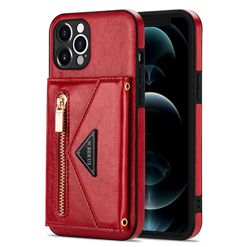 Suitable For iPhone13/14 Multifunctional Zipper Wallet Mobile Phone Case