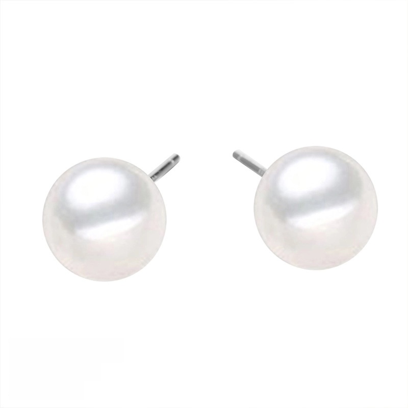 Fashion Geometric Stainless Steel Artificial Pearls 14K Gold Plated Earrings