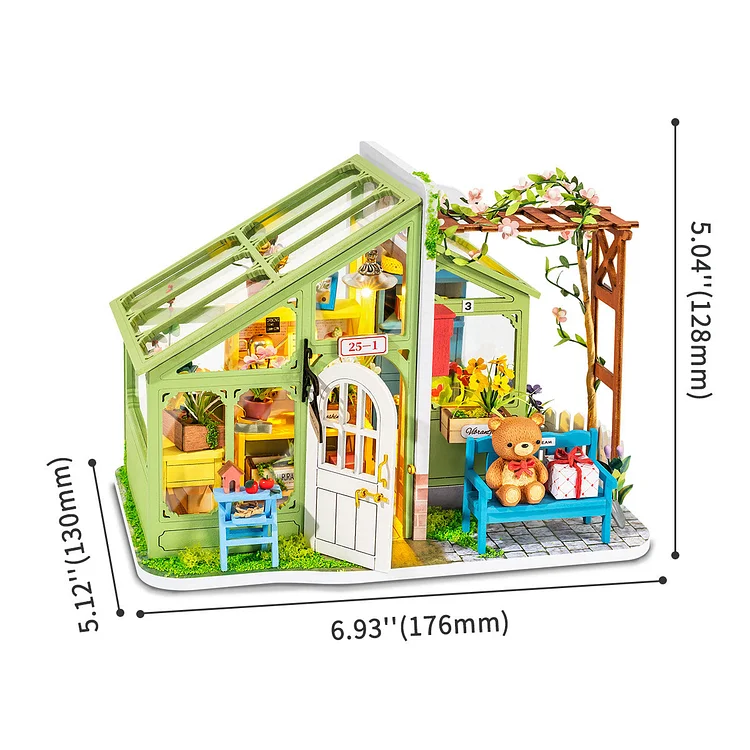 Rolife Dreamy Garden House Kit de maison miniature à monter soi