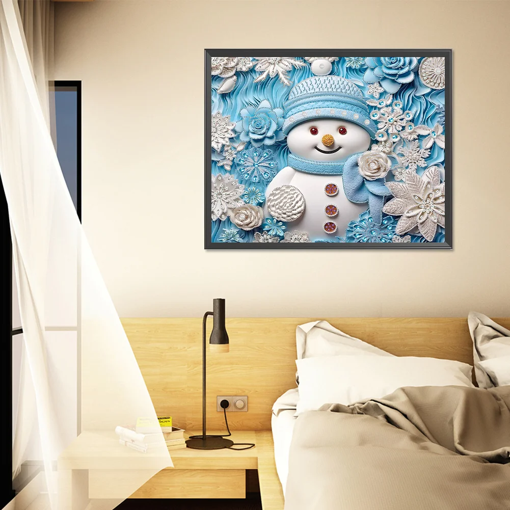 Diamond Painting - Partial Special Shaped Drill - Snowman(Canvas|50*40cm)