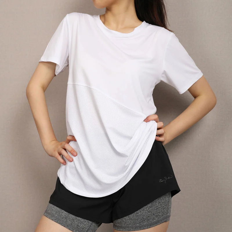 plus size loose breathable short sleeve top