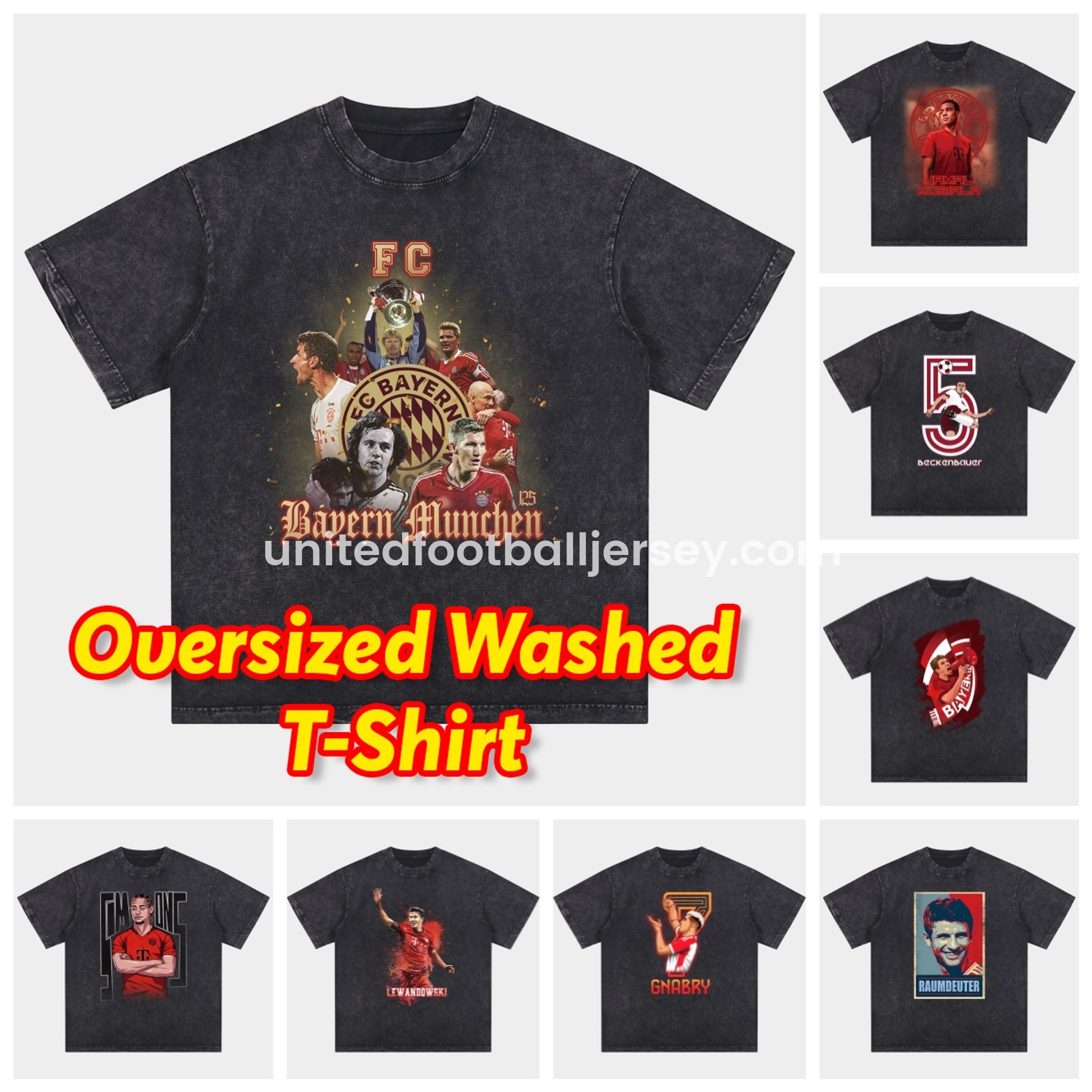 Bayern Munich 125th Legendary Players Oversized Washed T-Shirt