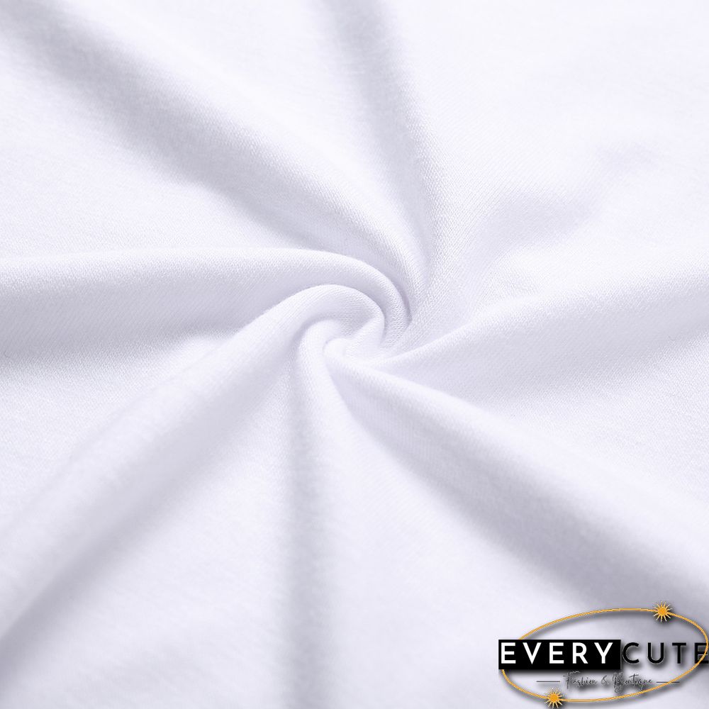 White Modal Cotton Pocketed Long Sleeve Tops