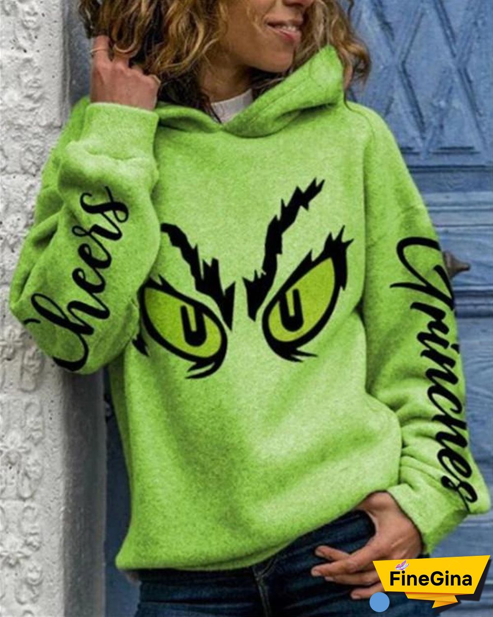 Printed Hooded Long Sleeve Sweatshirt