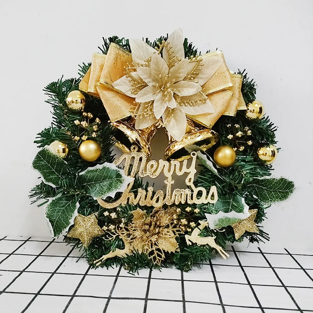 New round Christmas wreath props decoration ornaments