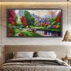 (US Only)Full Embroidery Eco-cotton Thread 11CT Printed Landscape Cross Stitch 131x66cm