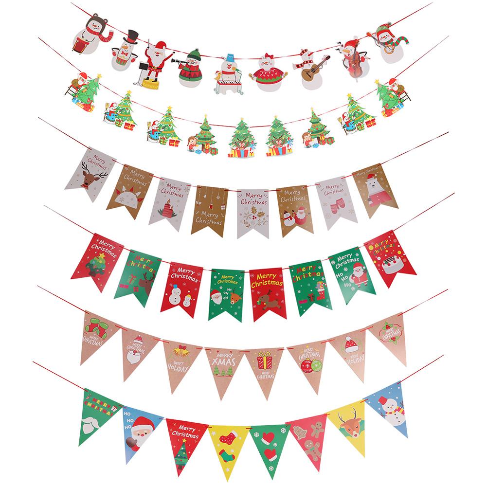 

Christmas Xmas Pull Flag Shopping Mall Stores Hanging Banners Holiday Decor, Pennant, 501 Original