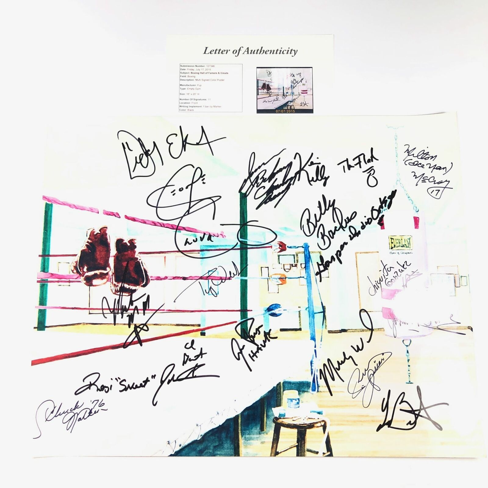 Boxing Greats & Hall of Famers multi signed 16x20 Photo Poster painting JSA Boxer Autographed