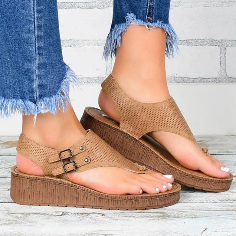 Women Sandals Wedge Heels Sandals Summer Shoes For Women Plus Size Platform Chaussure Femme Casual Wedges Shoes Women Flip Flops
