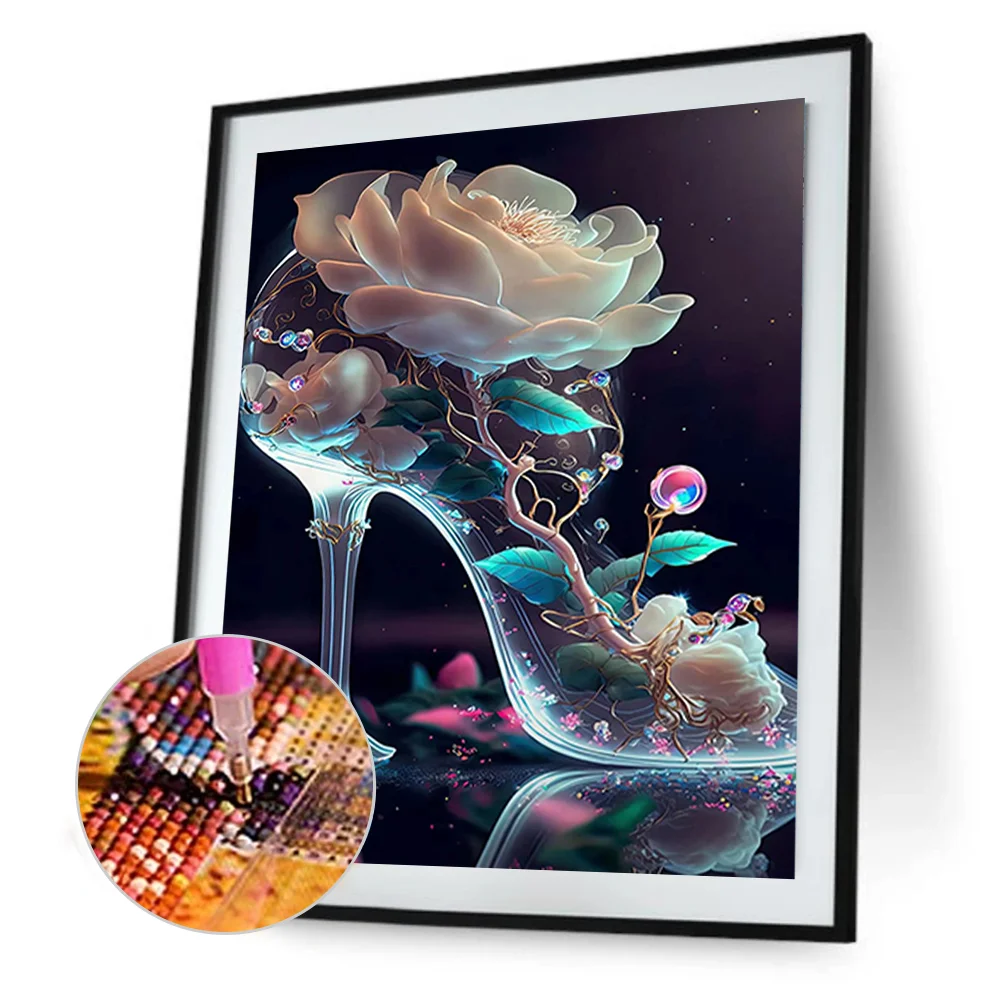 Full Round Diamond Painting 30*40cm - Dreamy Crystal High Heels