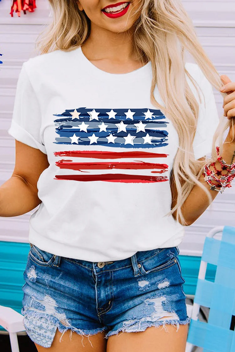 Patriotic Flag Graphic Tee