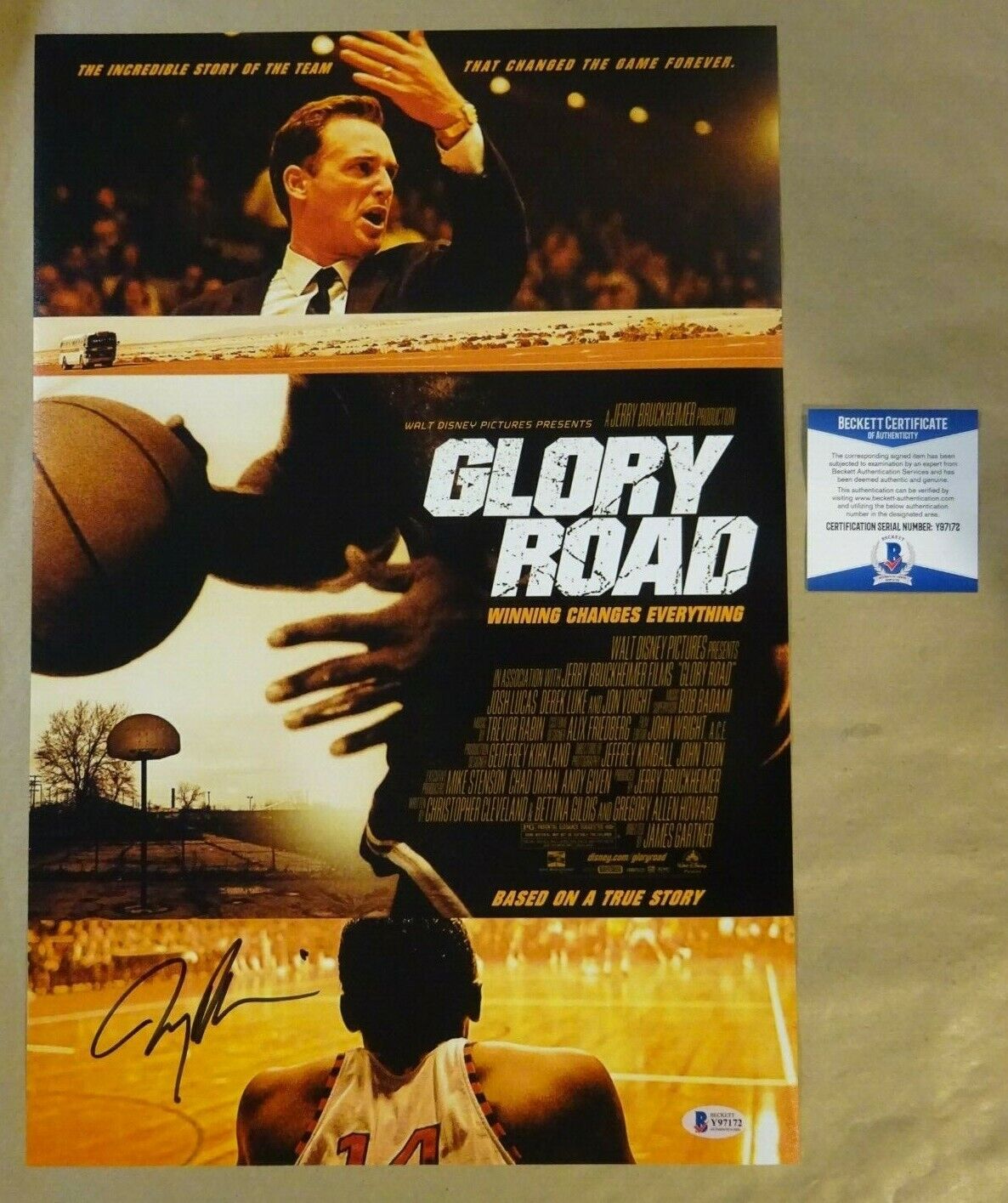 Signed JERRY BRUCKHEIMER Autographed GLORY ROAD 12x18 Photo Poster painting BECKETT BAS COA