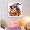 Pumpkin Cat-11CT Stamped Cross Stitch 40*40cm/15.75*15.75in