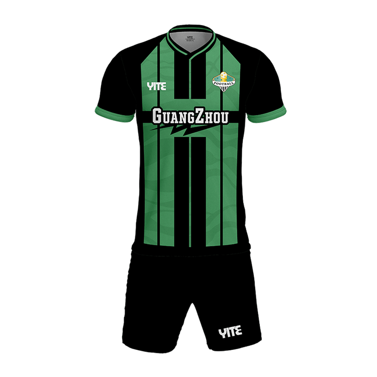 YITE | YTZQ005-Black  And Green Soccer Uniforms