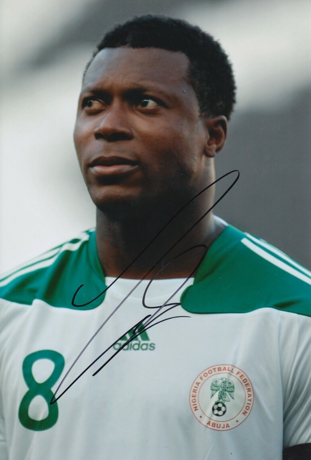 Yakubu Hand Signed 12x8 Photo Poster painting - Nigeria - Football Autograph.