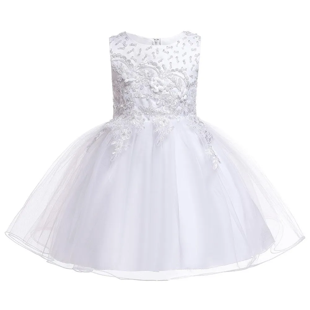 Korean Style Kid Birthday Dress Wear For 6 Years Old Flower Girl Wedding Dress Summer Girl Frock Design Pictures For Party