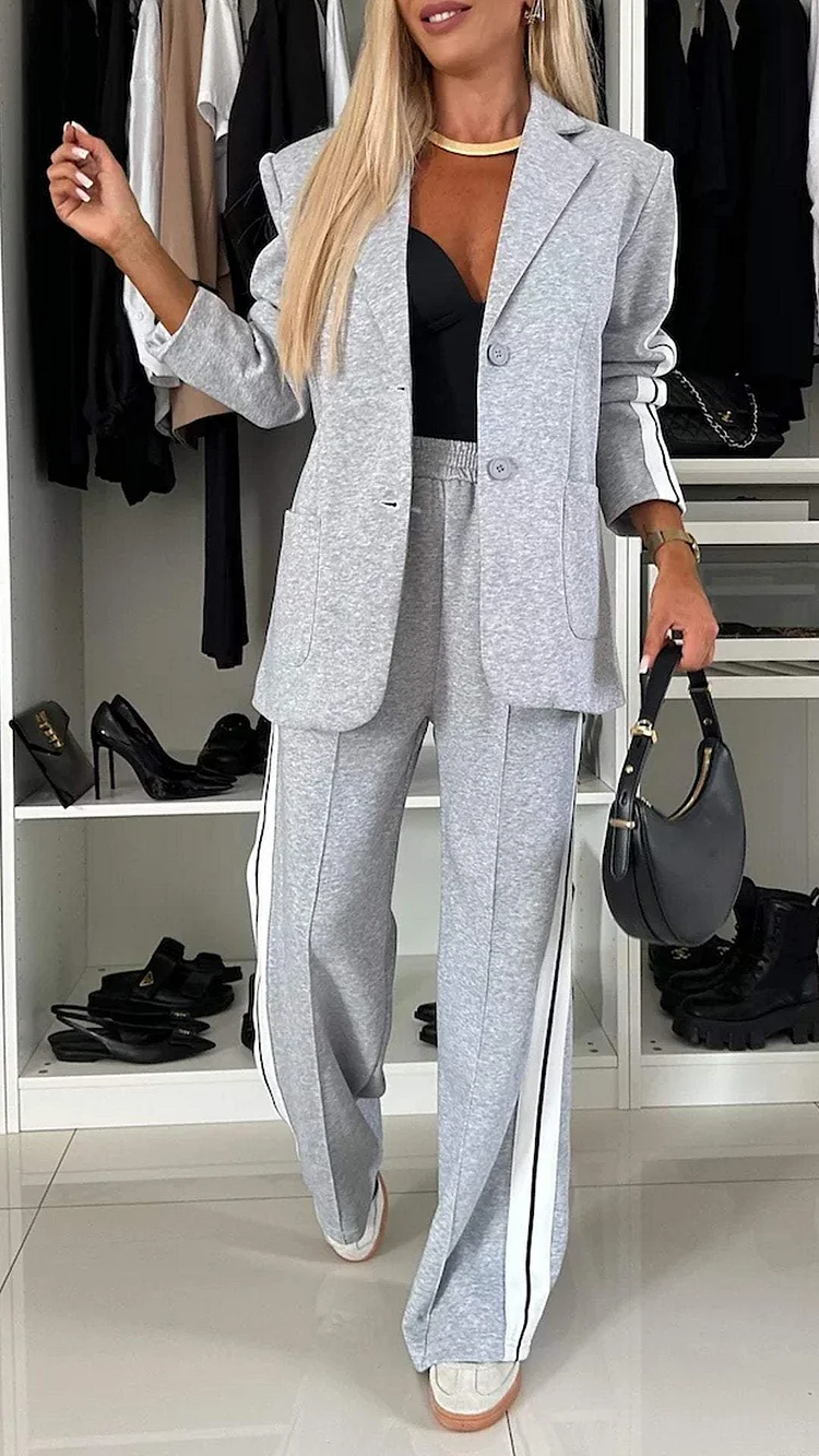 Women's Lapel Long Sleeve Casual Suit