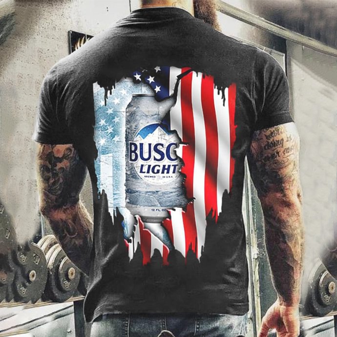 Mens  Busch Beer  Printed T-Shirt