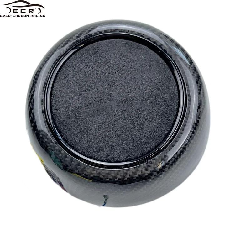 Ever-Carbon Racing ECR Custom Design Suede Leather Carbon Fiber Steering Wheel Airbag Cover For Audi R8 Steering Wheel