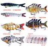 6Pcs Sinking Wobblers Fishing Lures Multi-Section Hard Bait for Pike Bass Trout