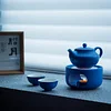 Klein Blue Ceramic Tea Set Household Afternoon Tea Warming Tea Boiling Tea Set