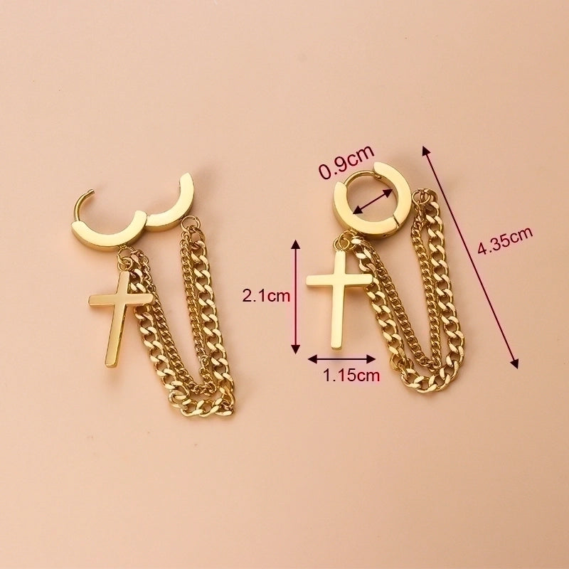 1 Pair Fashion Eye Plating 304 Stainless Steel Stainless Steel Earrings