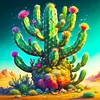 Diamond Painting -DIY Round Drill Cacti(40x40cm)
