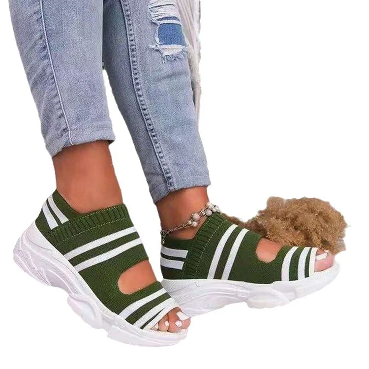 Breakj Breakj Flying Sandals Women 2025 Summer Explosion Light Flying Slope Heel Sandals Women Polyurethane Soles