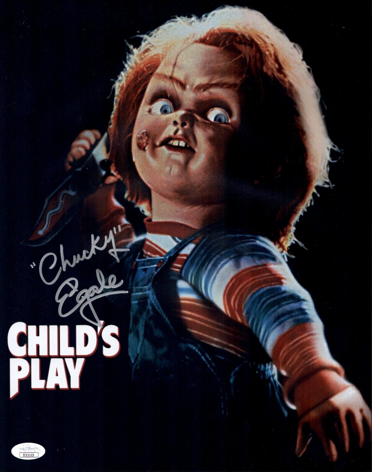 ED GALE Chucky Signed 11x14 Photo Poster painting Child's Play In Person Autograph JSA COA Cert