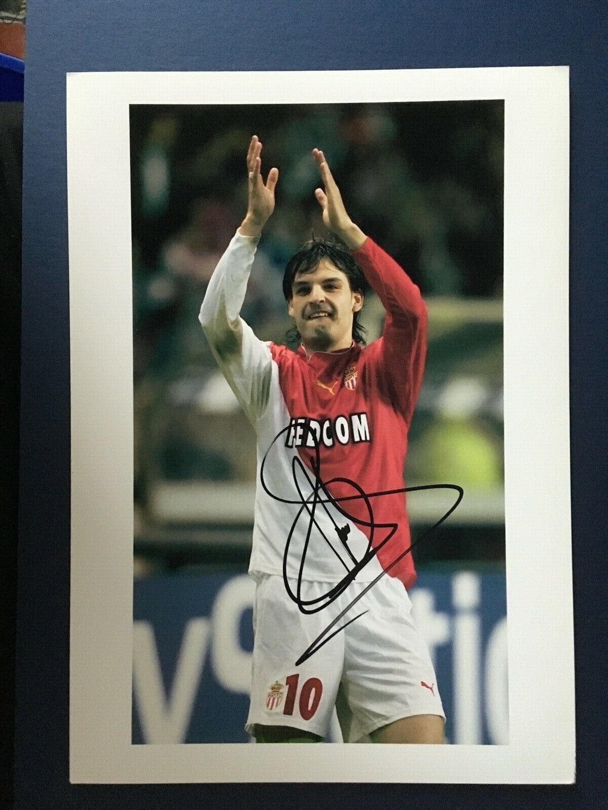 FERNANDO MORIENTES - FORMER MONACO FOOTBALLER - SUPERB SIGNED Photo Poster painting