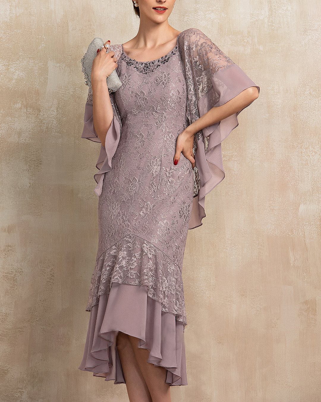 Elegant Fashion Lace Cardigan Dress