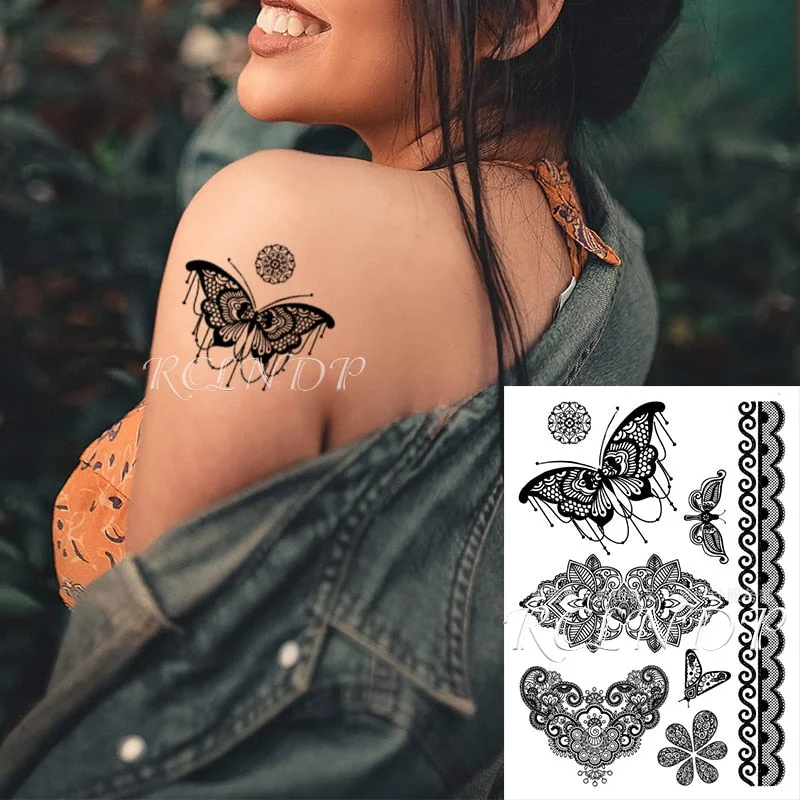 Waterproof Temporary Tattoo Sticker stripe Bar code streak line Fake Tatto Flash Tatoo Totem Back leg Abdomen Arm for Men Women