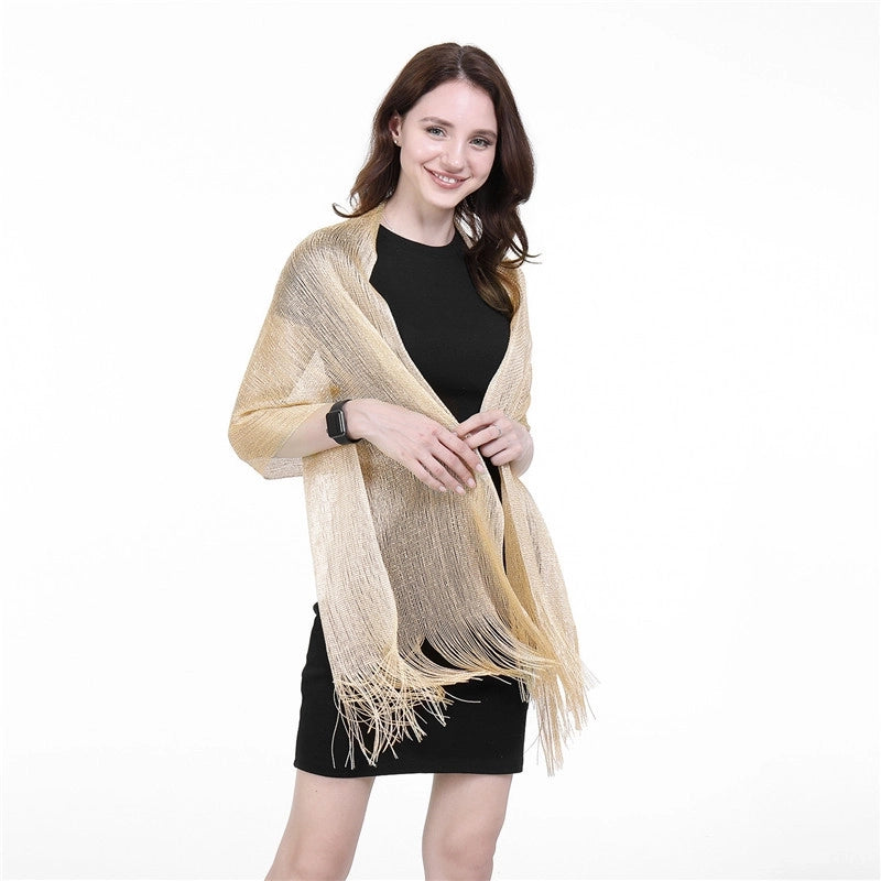 Spot High Quality Dinner Shawl Tassel Scarf Clothing Accessories Elegant Ladies Scarf Batch