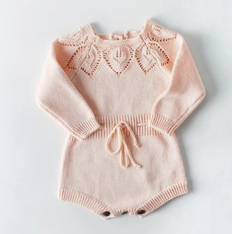 2019 Baby Knitted Clothes Spring Knitting Baby Rompers Girl Clothes Baby Girl Romper Boys Jumpsuit Overall Infant Baby Clothes