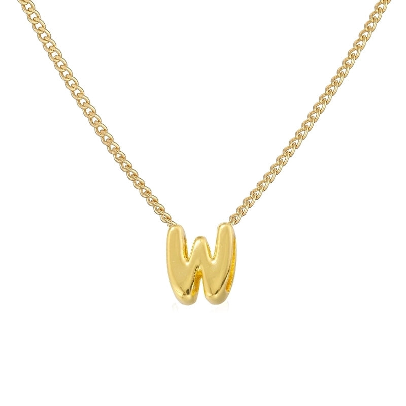 Copper 18K Gold Plated Letter Necklace